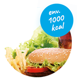 Menu fast food (env. 1000 kcal)