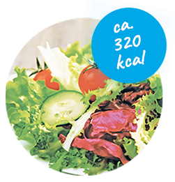 Piatto di insalata mista (ca. 350 kcal)